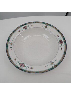 Studio Nova Adirondack Rim Vegetable Bowl 9.5" Southwest Theme Thailand Vtg